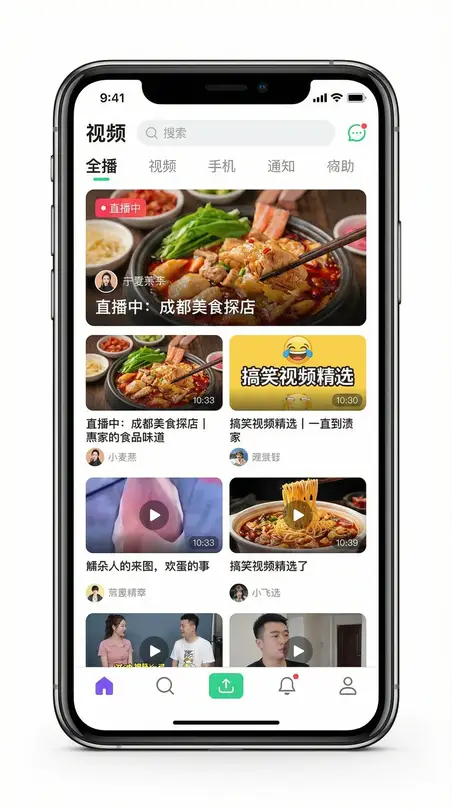 茄子视频 手机APP界面展示